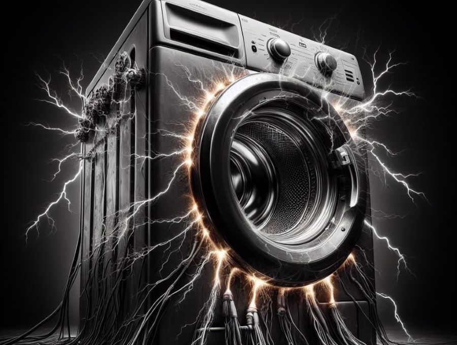 چرا ماشین لباسشویی جرقه می زند؟